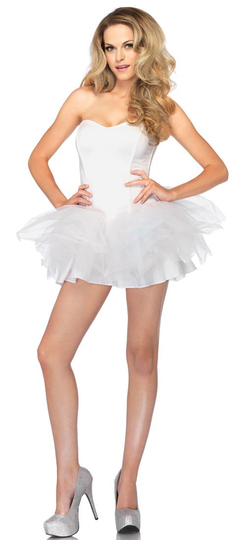 White Corset Tutu Dress Adult Costume ...